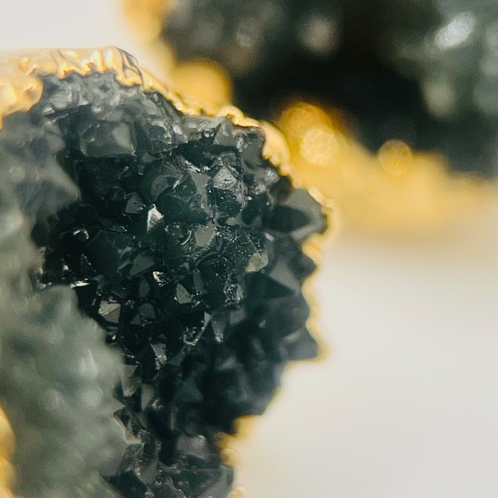 Anthro Druzy Quartz Earrings in Carbon - Picture 5 of 6